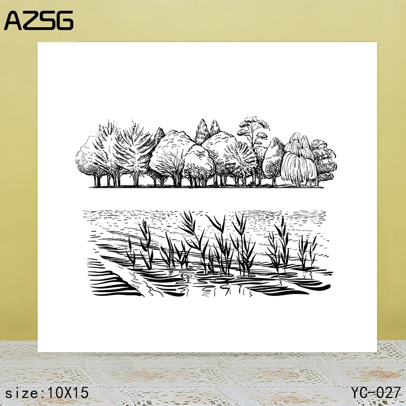 

ZhuoAng landscape Clear Stamps For DIY Scrapbooking/Card Making Decorative Silicon Stamp Crafts