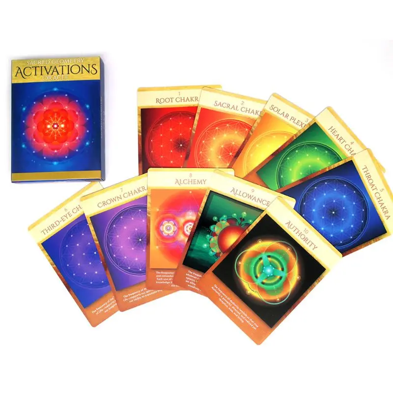

44 Kaarten Heilige Geometrie Activeringen Oracle Ontdek De Taal Van Uw Soul Dek Set Voor Beginners Journal Doek Game Goddelijk