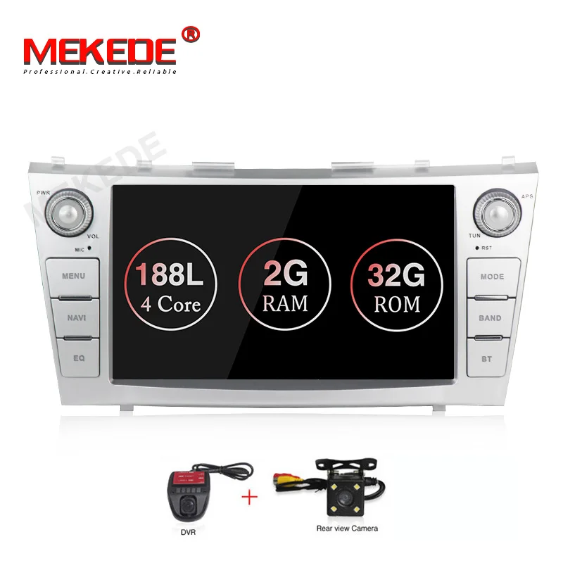32G add camera DVR MEKEDE DSP 2Din автомобильный мультимедийный плеер для Toyota Camry 7 40 50 2006-2011 Автомобильный dvd gps плеер радио кассеты wifi RDS - Цвет: 32G add camera DVR