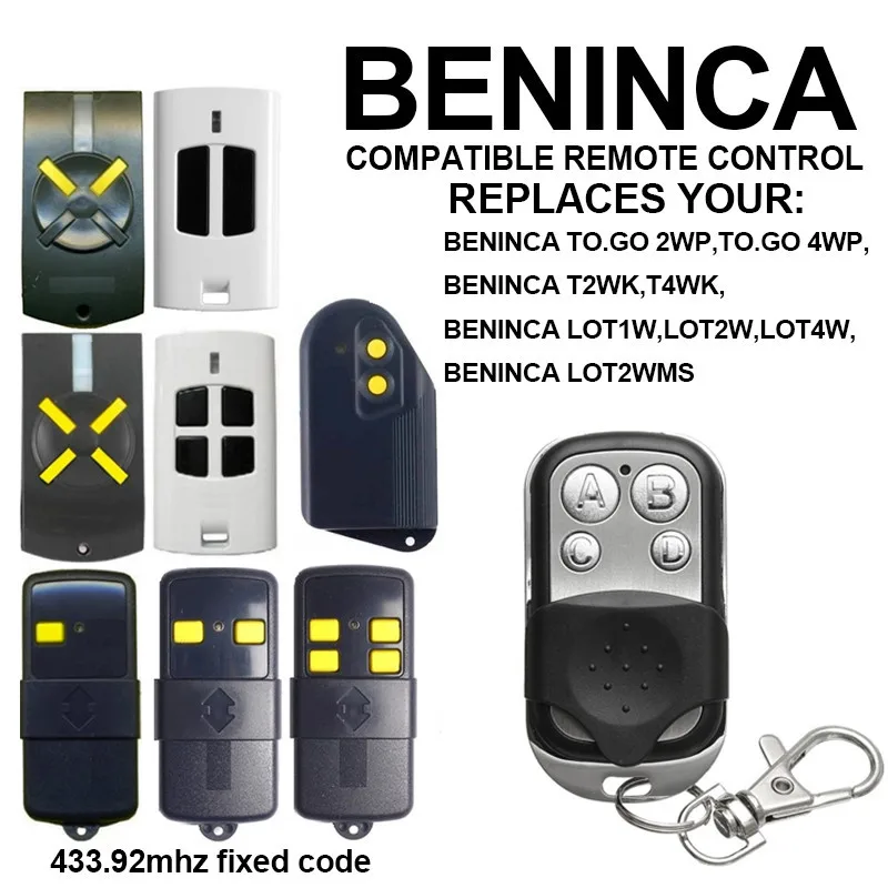 1 шт. BENINCA клон пульта дистанционного управления для TO.GO 2WP 4WP 2WK 4WK T2WK T4WK