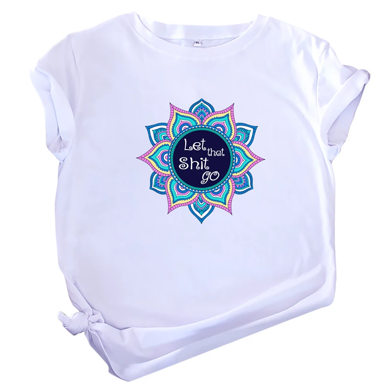 Женская хлопковая футболка модная повседневная из 100% хлопка с круглым вырезом и