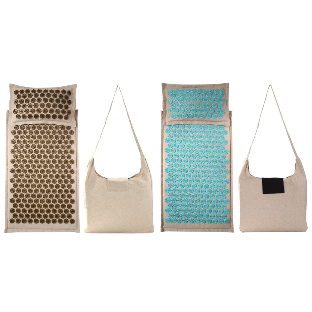 Акупунктурный Массажный коврик подушка в хлопковом пакете для йоги и