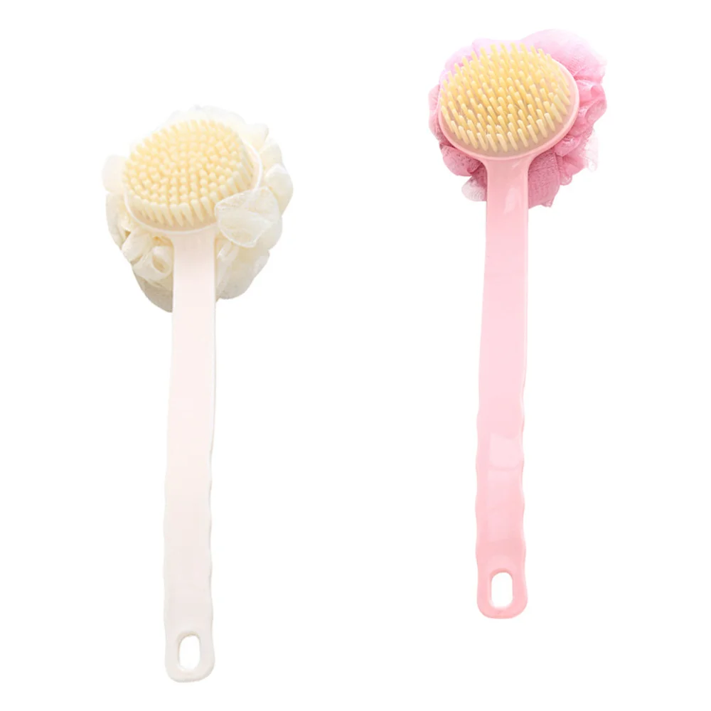 

2pcs Long Handle Shower Back Scrubbers Bath Brush Tools Flowers Brushes