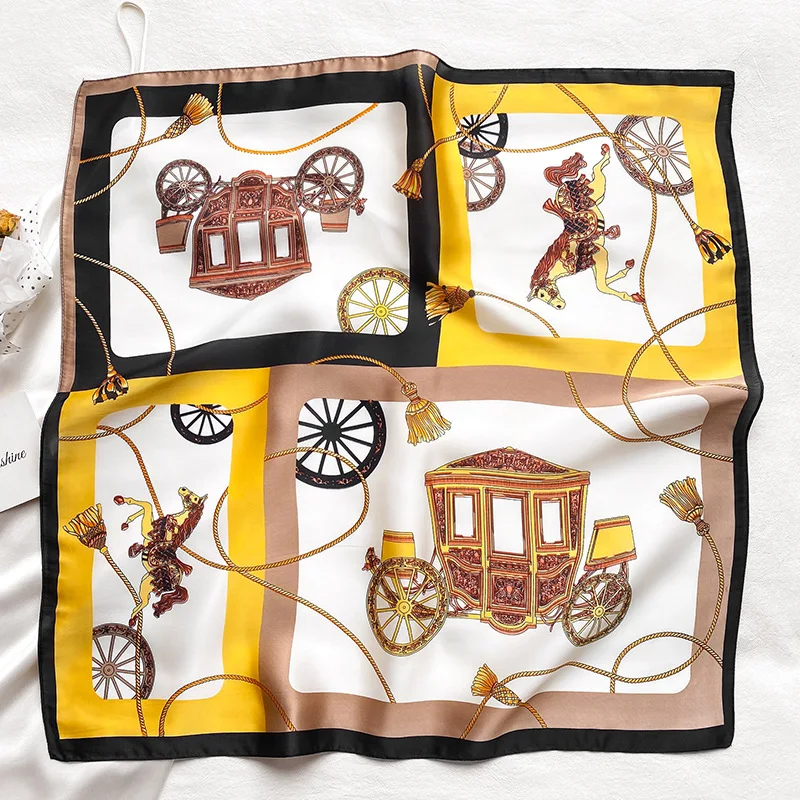 

Женский ретро-шарф с принтом, маленькие квадратные шарфы с декоративными элементами, имитация галстука, 2022