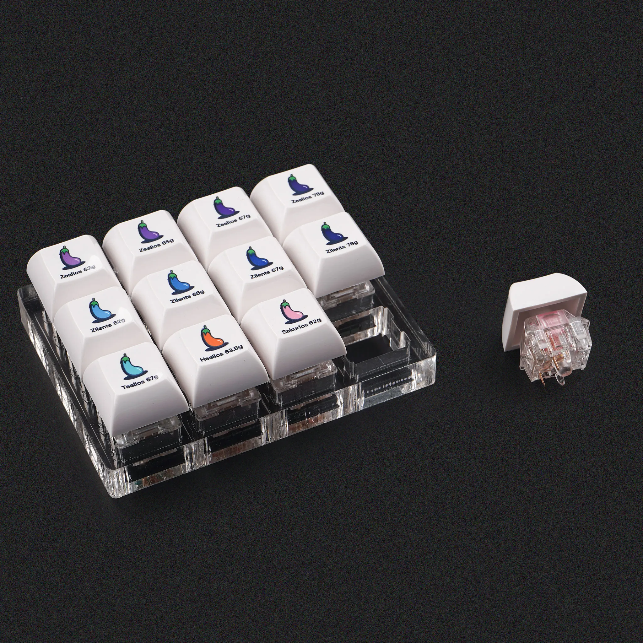 ZealPC 12 переключателей тестер с XDA краситель-подложка keycaps | Компьютеры и офис