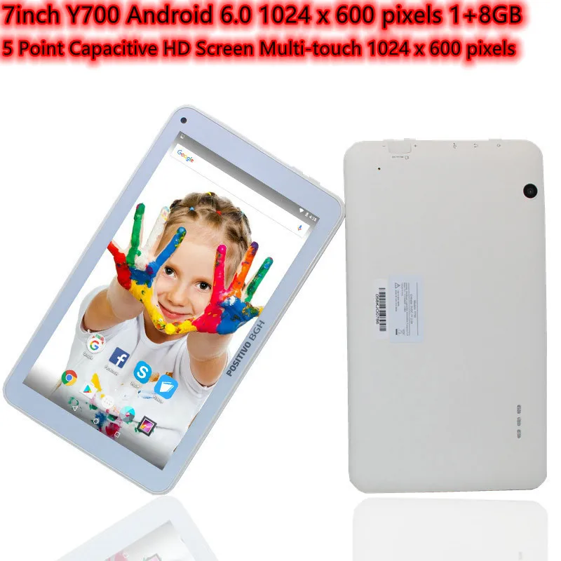 7 дюймовый детский планшет с четырёхъядерным процессором ОЗУ 1 ГБ ПЗУ 8 Android 6