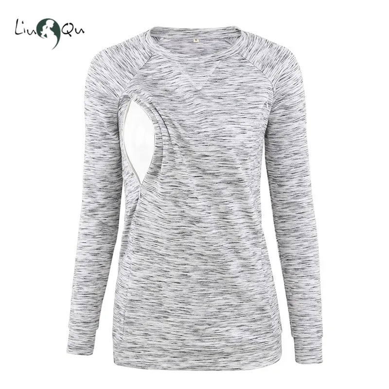 Женские Костюмы для ухода за ребенком блузки с длинным рукавом на высоком