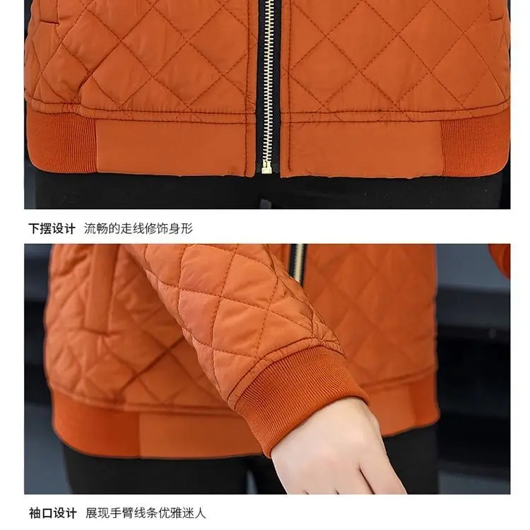 

Mom's autumn and winter new lightweight short cotton padded clothes middle aged women's cotton padded clothes large size middle