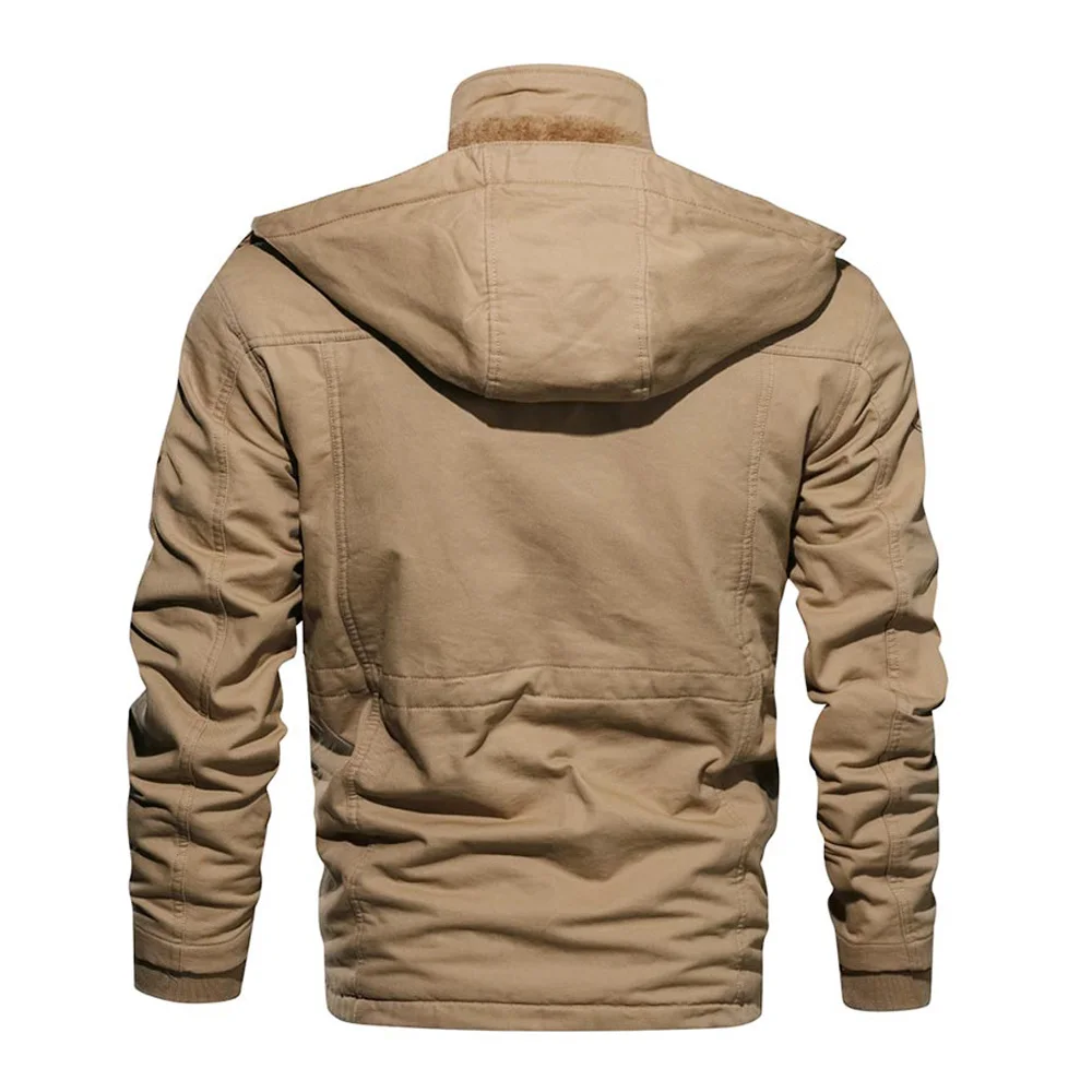 Мужская куртка на молнии с длинным рукавом ROSEGAL повседневная подкладкой из