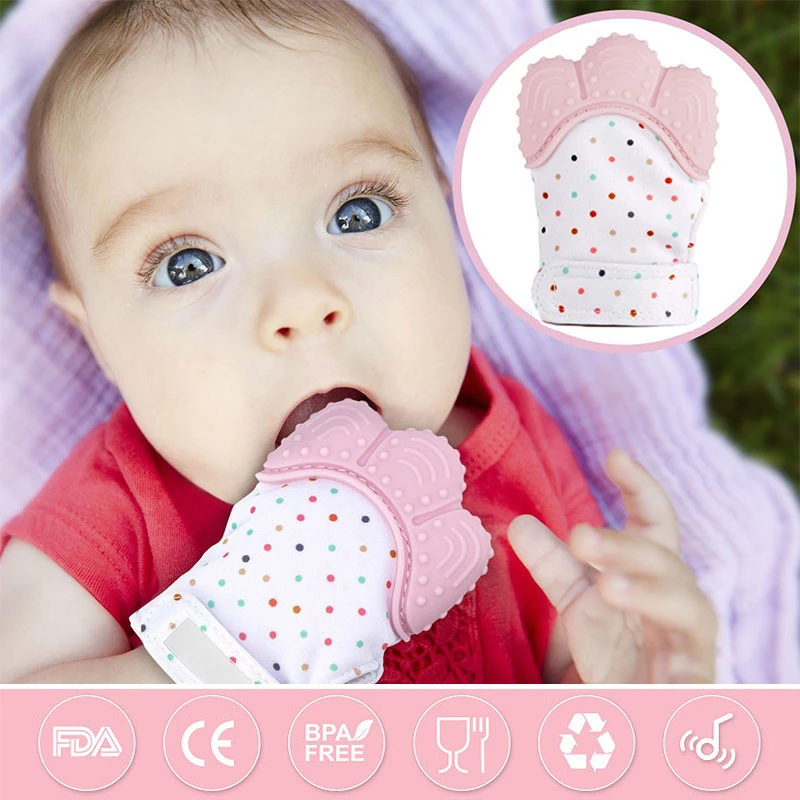 

Baby Mitts Teething Mitten Teething Glove Candy Wrapper Sound Teether Safety Glove Free Baby Chain Bead silicone Let's Make