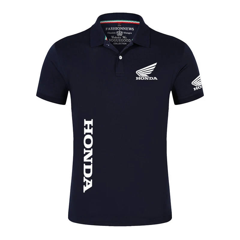 

2020 Mans Honda Car Logo Polo Shirts Comfortable Summer Short Sleeves T Shirts Classic Tees Male Cotton Casual Sport Tops