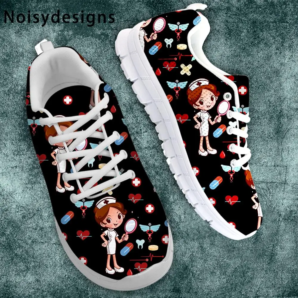 Женские кроссовки на плоской подошве Nosiydesigns шнурках с мультипликационным
