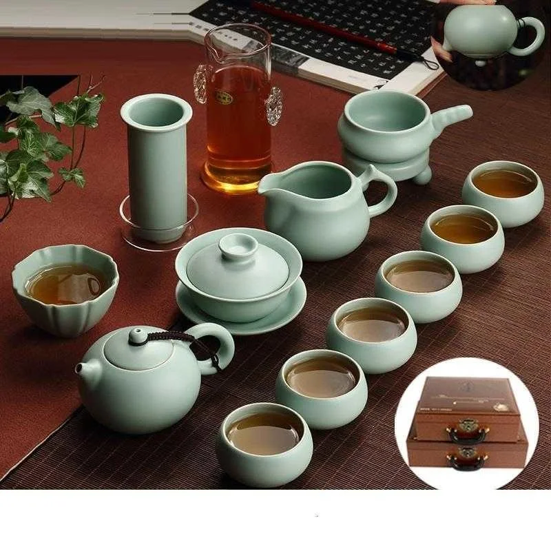 

Teapot Garden Organizer Afternoon Kung Fu Vintage Shabby Chic Pot Home Decoration Accessories Teaware China Chinese Tea Set