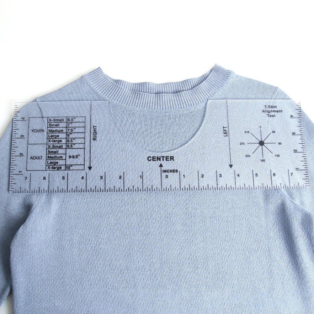 

Acrylic Sewing Clothe Alignment Ruler T Shirt Design Cutting Patch Acrylic Ruler Template Craft Tool Sewing Accessory