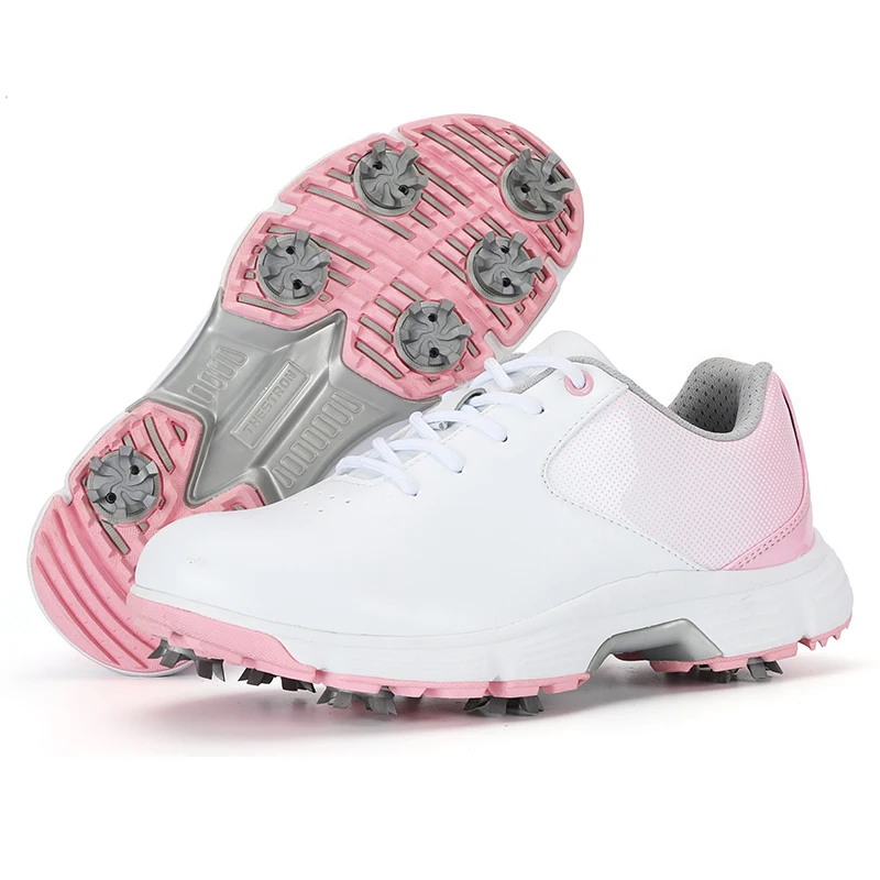 

New Waterproof Golf Shoes Women Outdoor Spikes Golf Sneakers Ladies Big Size 35-41 Sport Golfing Shoes Women Athletic Sneakes
