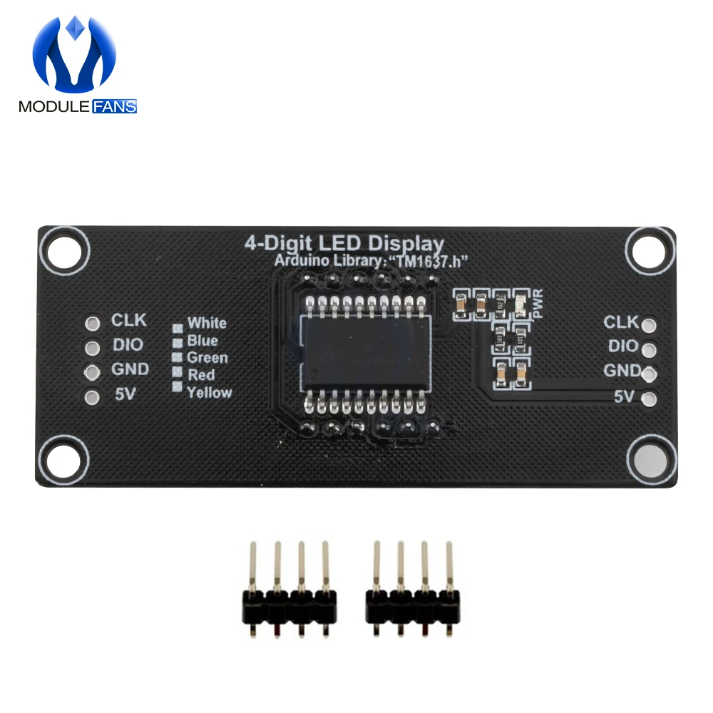Светодиодный дисплей TM1637 4 значный индикатор для Arduino сделай сам 0 56 дюйма красный