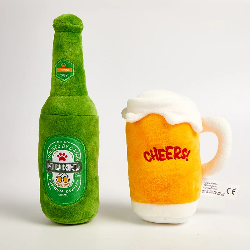 Плюшевые игрушки для собак пищащие кости устойчивые к укусам чистые жевания