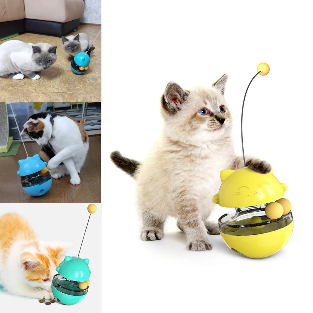 

Развлекательные игрушки для кошек, домашних животных, медленное питание, регулируемая закуска, забавная палка для кошек, веселая Неваляшка,...