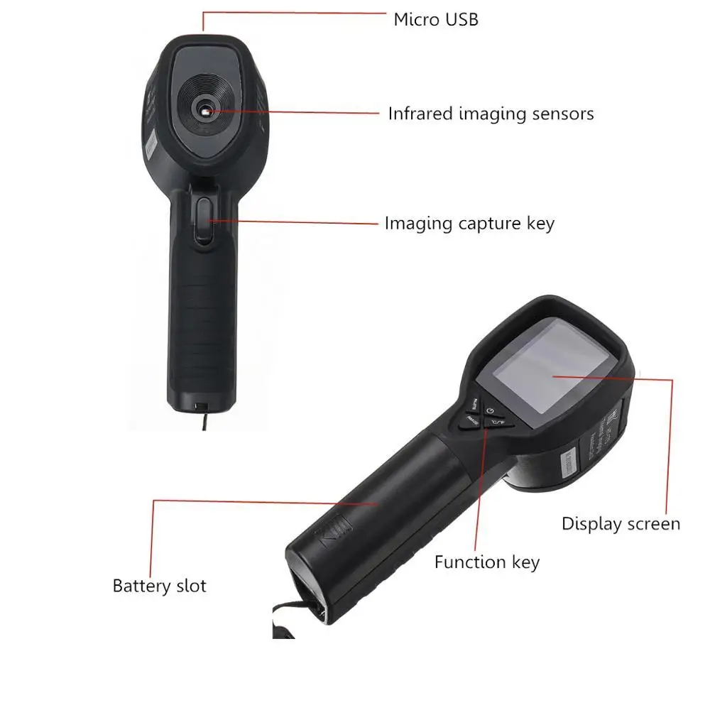 

HT-175 Infrared Thermal Imager Handheld Thermal Imager Infrared Industrial Temperature Detection High Resolution Color Screen