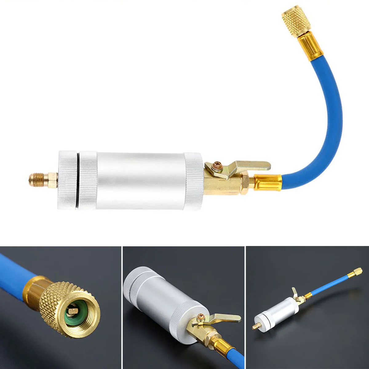 Mayitr 1 шт. 1/4SAE R134 2 кондиционер R134A R12 R22 автомобиля A/C AC масла и красителя oz инъекций