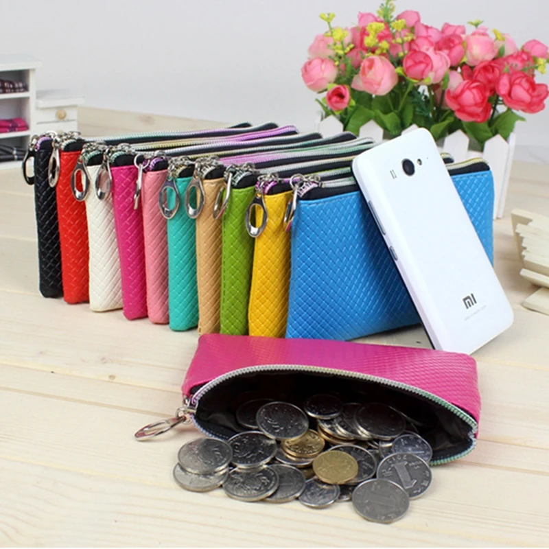 Карамельный цвет леди из искусственной кожи кошелек сцепления|Кошельки для