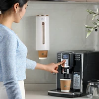 1pc cup dispenser holder wall mounted automatic disposable cup storage rack organizer water dispenser cup holder household items