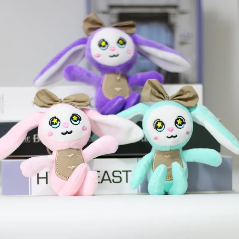 

Забавный кролик с длинными ушками, милая подвеска хорошего качества, изысканная милая мягкая игрушка, Успокаивающая кукла, подарок на Рожде...