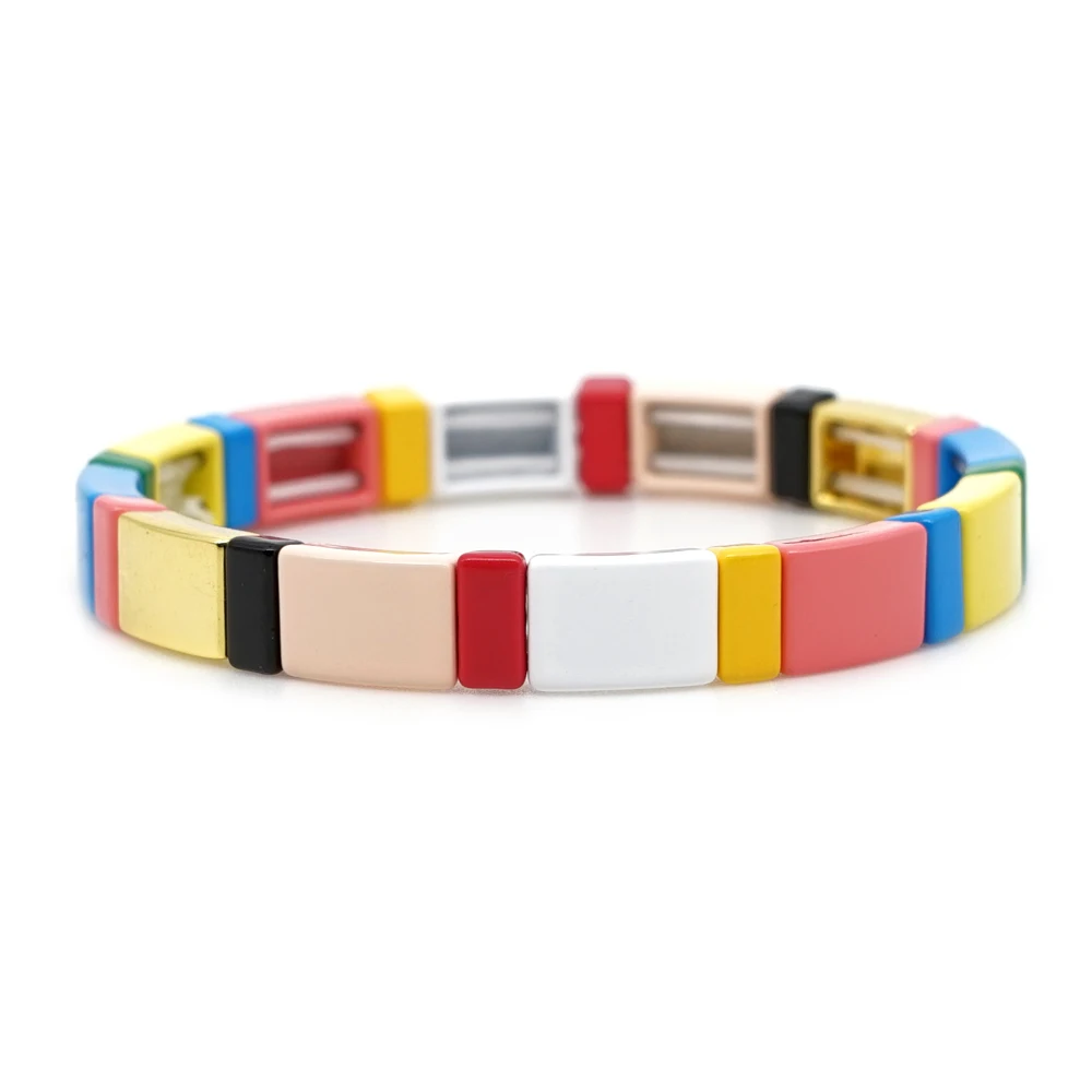 Новинка 2020 браслеты из сплава карамельных цветов в стиле бохо штабелируемые для