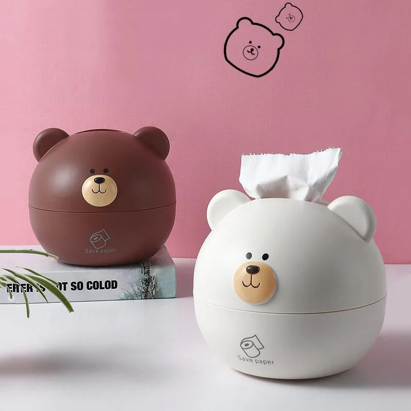

Home Office Storage Kitchen Bedroom Tissue Box Animal Storage Bear Tissue Box Pumping Storage Desktop Decoration Tissue Box