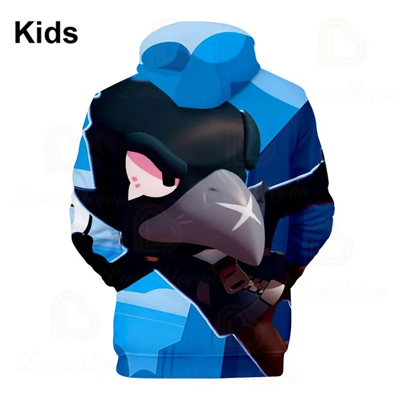 

Bull and Star,Long Sleeve Tops Boys Clothes Leon Children's Wear Kids Hoodies Game 3d Boys Girls Harajuku Sweatshirt