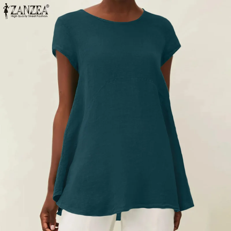 

Женская туника с коротким рукавом, свободная, летняя, 2021