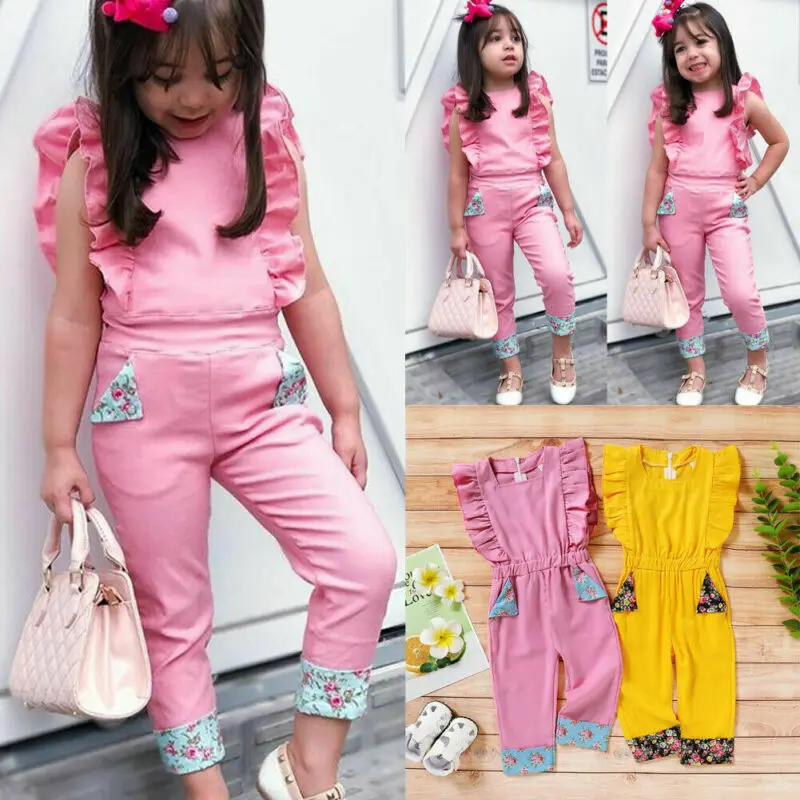 

Casual Baby Kid Girl Cotton Bodysuit Romper Jumpsuit Clothes Outfit Sunsuit