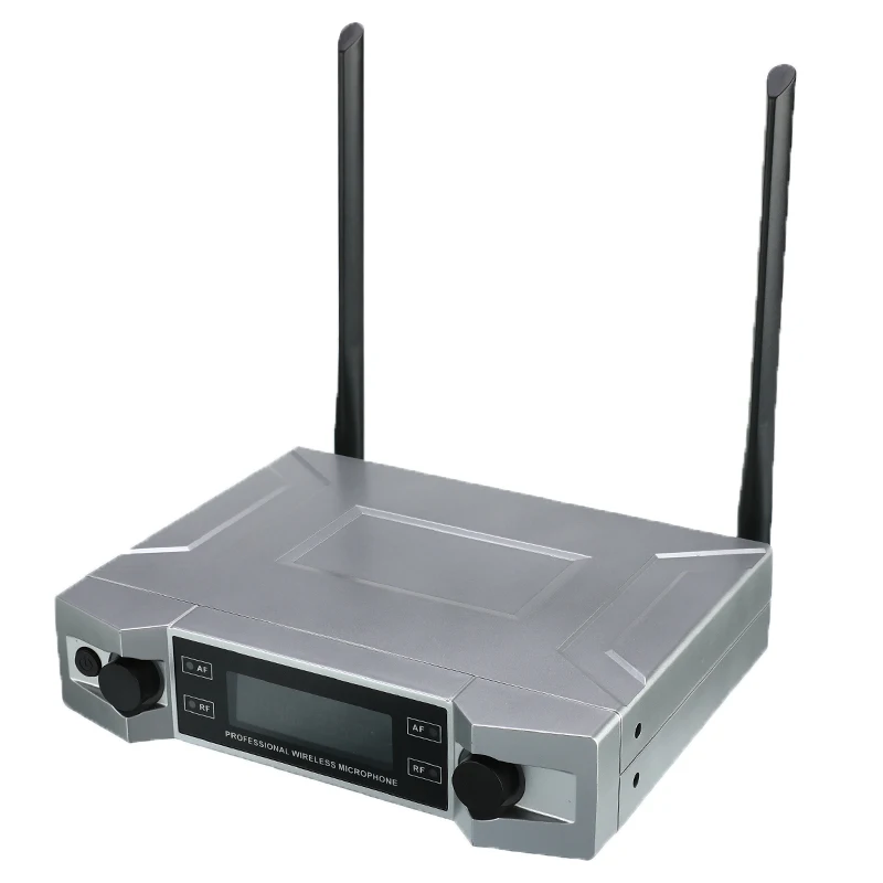 УВЧ Беспроводная микрофонная система караоке с ЖК дисплеем и двойным ручным