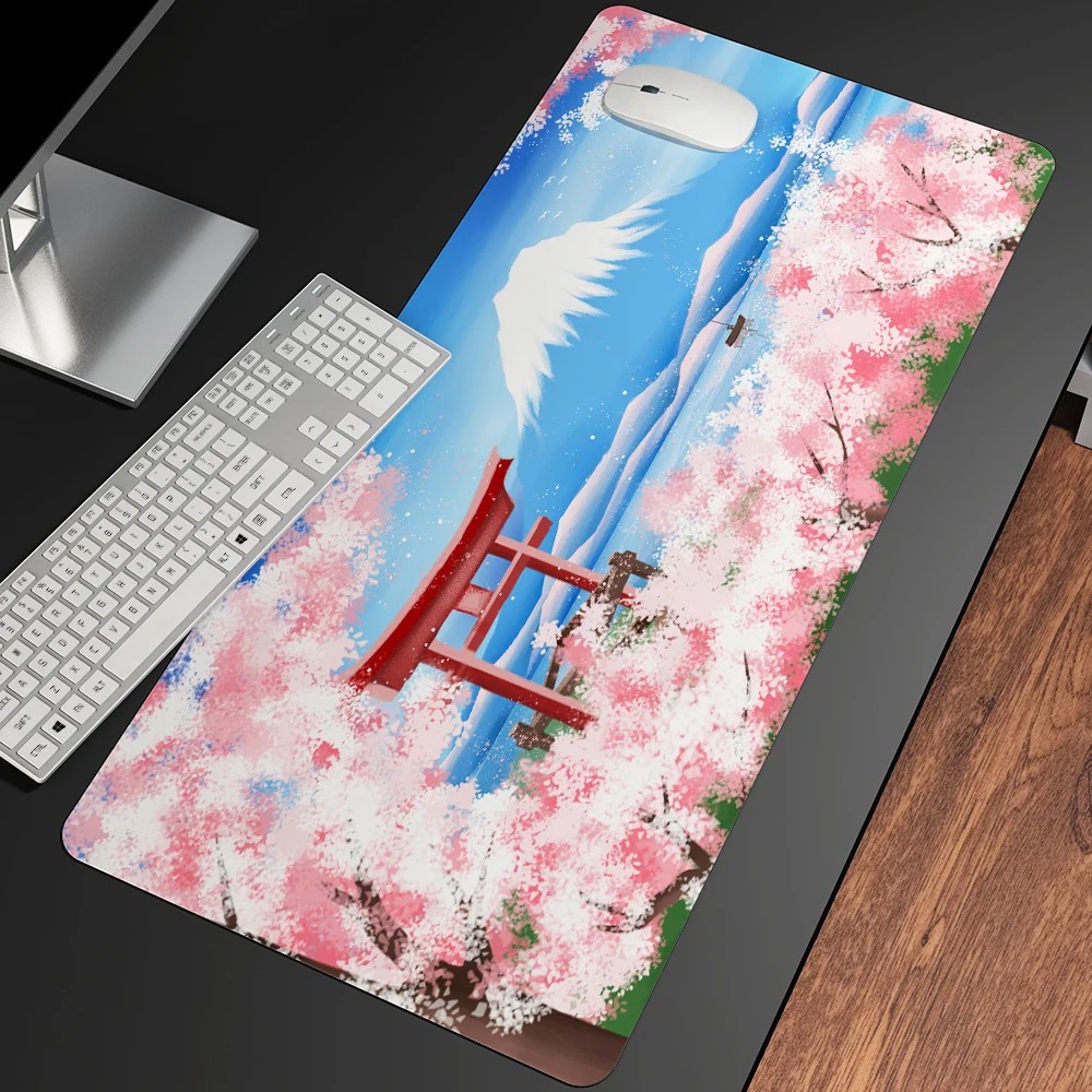 japan famous mount fuji mouse pad 90x40cm anime xxl gaming padmouse gamer laptop keyboard mouse mats for playing game csgo free global shipping