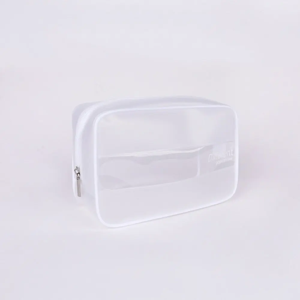 

Transparent Waterproof PVC Large Capacity Square Zipper Travel Makeup Pouch Organizer for Cosmetics Makeup Storage Box