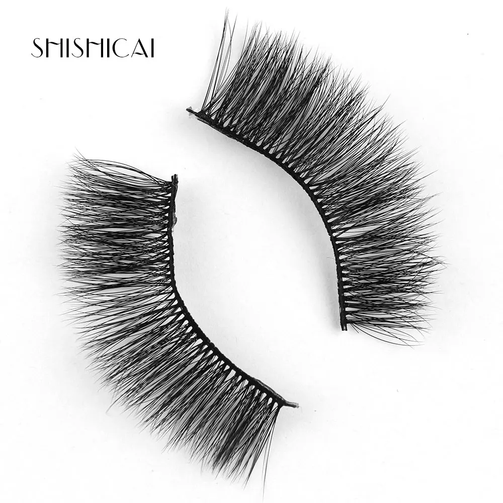 Натуральные накладные ресницы толстый макияж настоящие 3D норковые мягкие