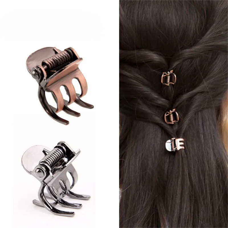 5pcs/lot antique copper small mini hair claws jaw crab clamp clips pin metal  Gun grey color hair accessories for women goody