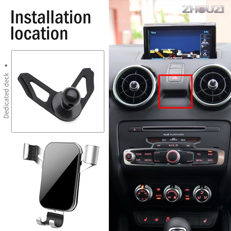 car mobile phone holder special air vent mounts stand gps gravity navigation bracket for audi a1 2011 2019 car accessories free global shipping