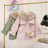 children winter down cotton jacket 2021 new fashion girl clothing kids clothes thick parka fur hooded snowsuit outerwear coat