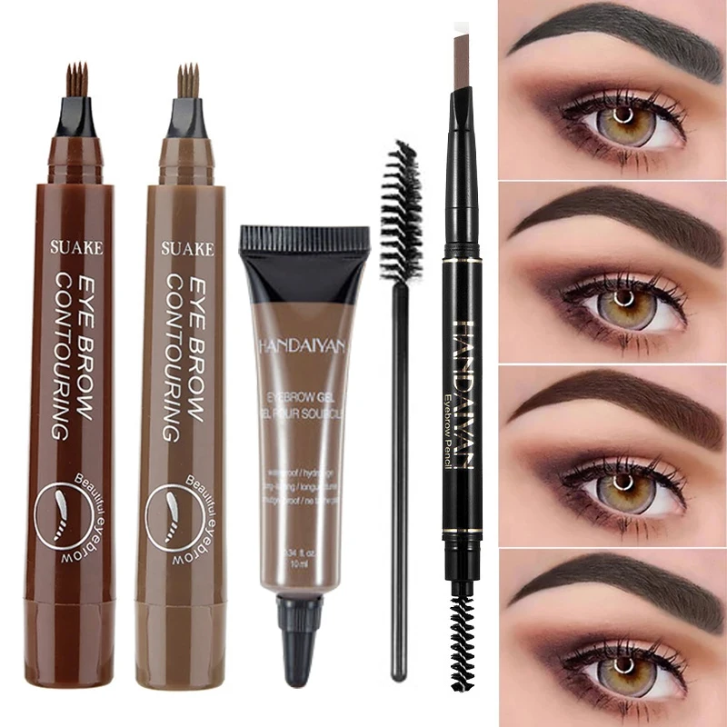 

Natural Eyebrow Pencil with Brush Eyebrow Pen Eye Brow Pencil Tint Eyebrows Pen Waterproof Eye Beauty Cosmetic Makeup Tool