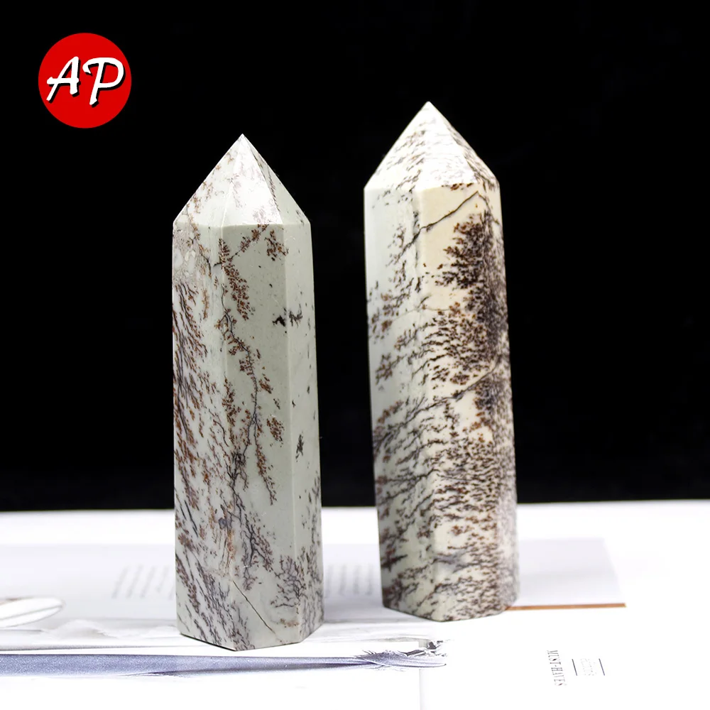 AP 1 шт. Хрустальная трава Нефритовая колонна восстанавливающий энергию камень