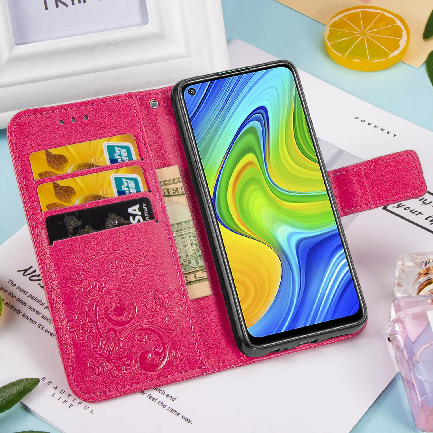 2021 Flower Wallet Flip Case For Xiaomi POCO X3 Redmi 7 8 9A 8A 7A 6 6A 5 Plus 8T Note 9S 9 Pro Mi A3 10 10T A2 Lite Phone | Мобильные