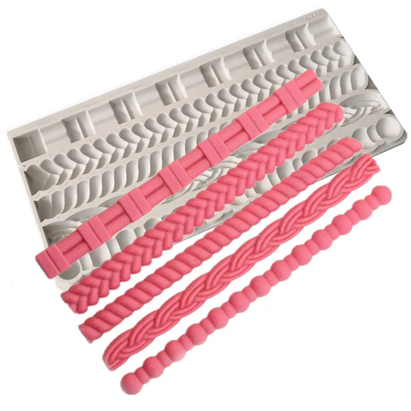 Новинка 2019 г. льняная силиконовая форма для помадки инструмент украшения торта