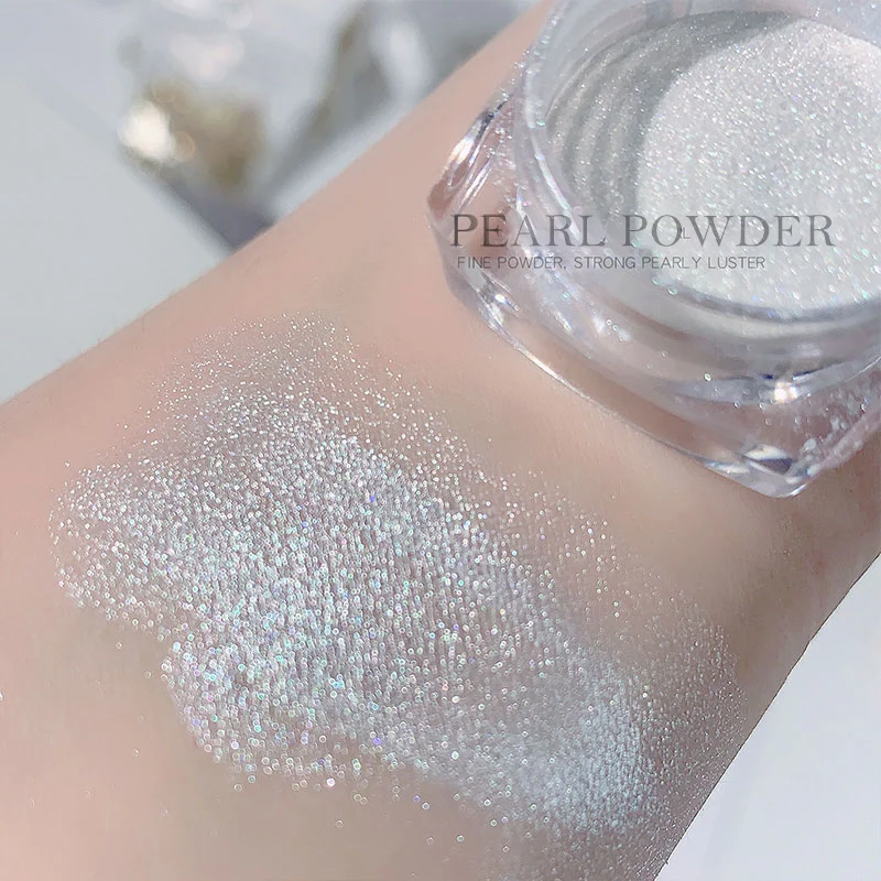 Nail Pearl Powder Silver Shimmer Magic Ultra-thin 3D DIY Mermaid Chrome Pigment Crystal Art Decoration | Красота и здоровье