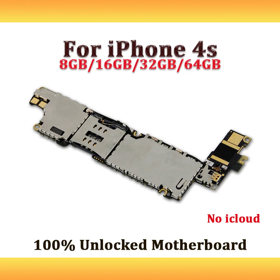 Чистая материнская плата icloud для iPhone 4s логическая с системой IOS Полная работа 8