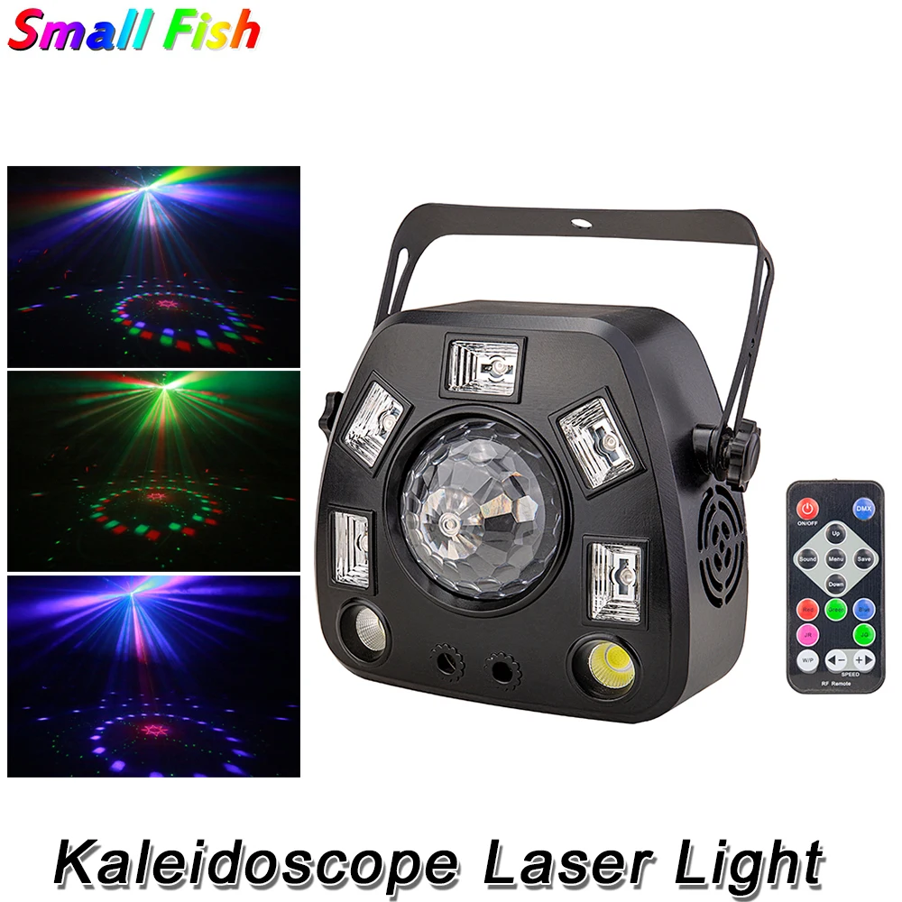 

4 шт./партия DMX светодиодный 50 Вт калейдоскоп Лазерный проектор профессиональный сценический RGBW 4 в 1 полноцветный лазерный светильник для помещений бар DJ диско освещение