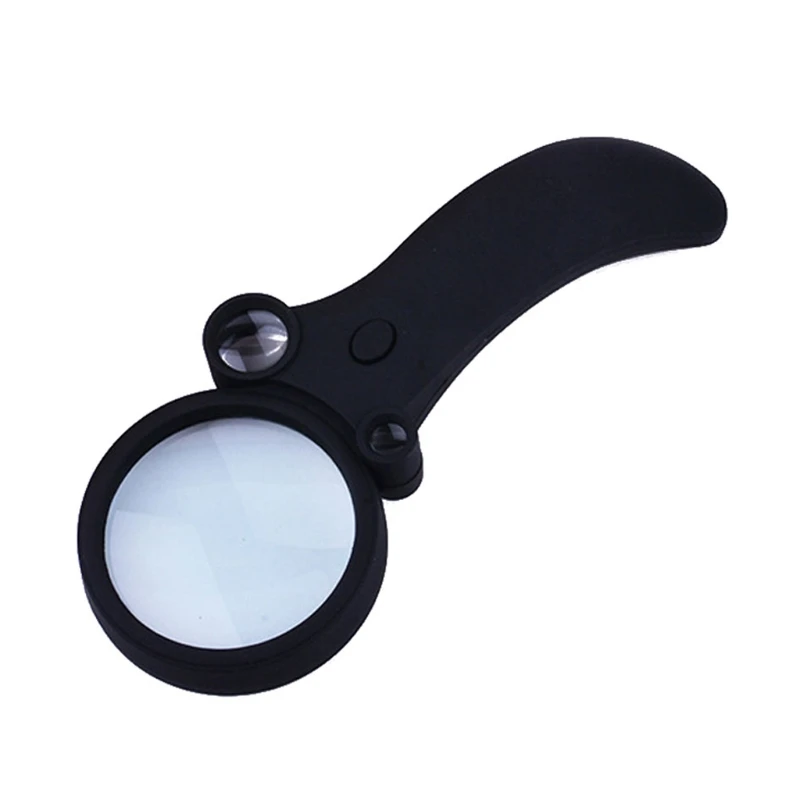

W0YD Multipurpose Magnifier with 4LED +1 UV Lights High Magnification up to 55x Magnifying Glass Multiple Lens for Reading, rock