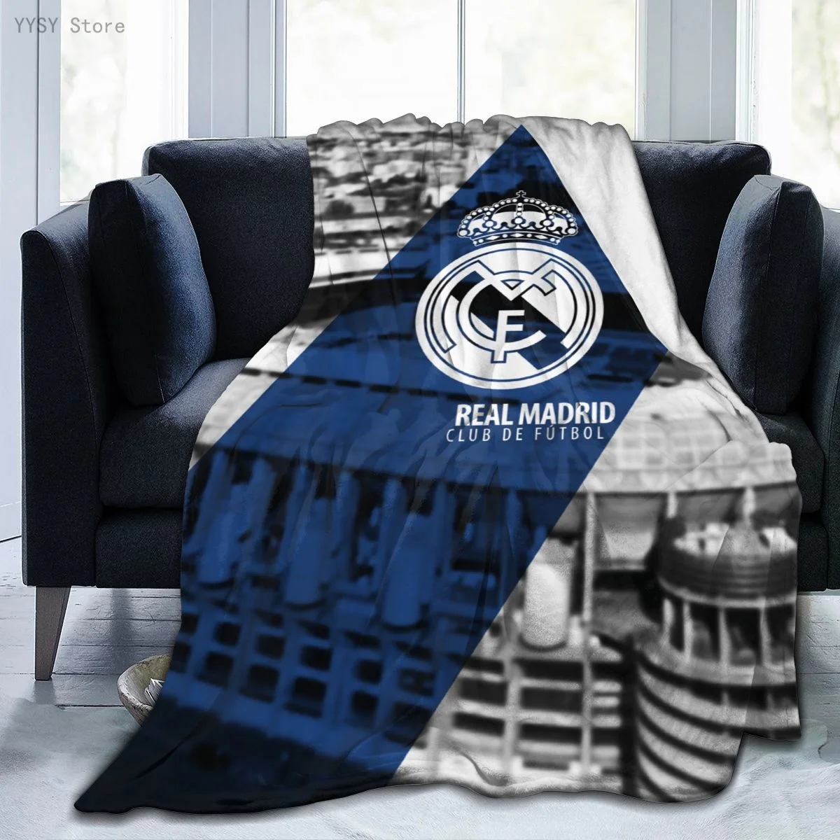

Ультра-мягкое Флисовое одеяло с принтом аниме Real Madrids, Фланелевое покрывало шерпа, постельное белье, диван 14 дюймов