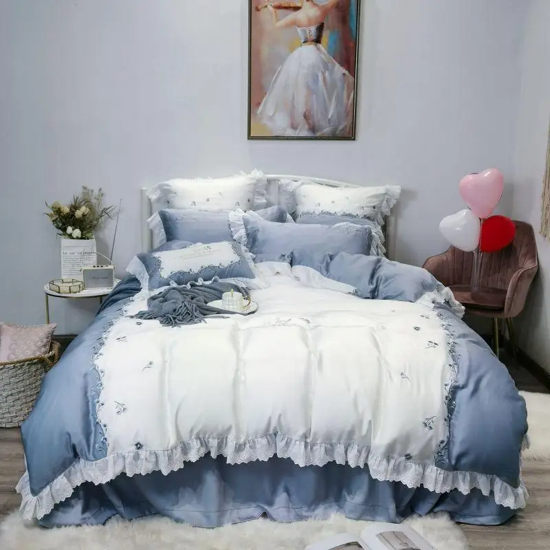 Постельное белье J2 в стиле принцессы мягкое сатиновое покрывало из тенсела с