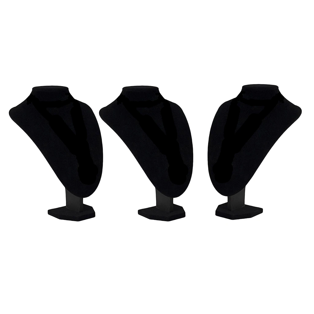 

3x Necklace Pendant Display Stand Holder Rack Stable Durable 36x24x20 Black
